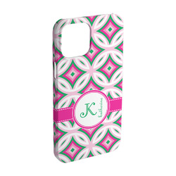 Linked Circles & Diamonds iPhone Case - Plastic - iPhone 15 Pro (Personalized)