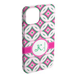 Linked Circles & Diamonds iPhone Case - Plastic - iPhone 15 Pro Max (Personalized)