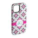 Linked Circles & Diamonds iPhone Case - Rubber Lined - iPhone 15 Pro (Personalized)