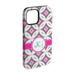 Linked Circles & Diamonds iPhone Case - Rubber Lined - iPhone 15 (Personalized)