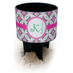 Linked Circles & Diamonds Black Beach Spiker Drink Holder (Personalized)