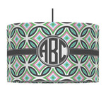 Geometric Circles 12" Drum Pendant Lamp - Fabric (Personalized)