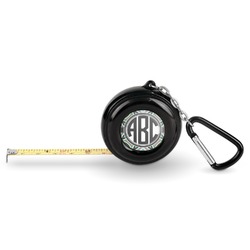 Geometric Circles Pocket Tape Measure - 6 Ft w/ Carabiner Clip (Personalized)
