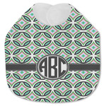 Geometric Circles Jersey Knit Baby Bib w/ Monogram