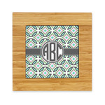 Geometric Circles Bamboo Trivet with Ceramic Tile Insert (Personalized)