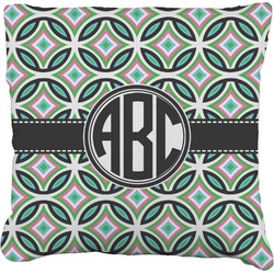 Geometric Circles Faux-Linen Throw Pillow 26" (Personalized)