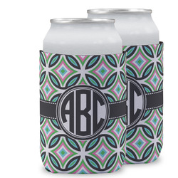 Geometric Circles Can Cooler (12 oz) w/ Monogram