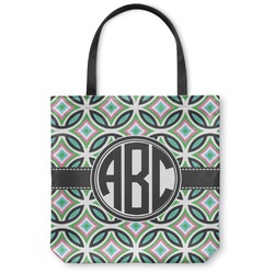 Geometric Circles Canvas Tote Bag - Large - 18"x18" (Personalized)