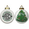 Geometric Circles Ceramic Christmas Ornament - X-Mas Tree (APPROVAL)