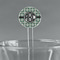 Geometric Circles Clear Plastic 7" Stir Stick - Round - Main