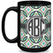 Geometric Circles Coffee Mug - 15 oz - Black Full