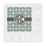 Geometric Circles Embossed Decorative Napkins (Personalized)