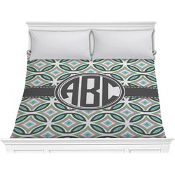 Geometric Circles Comforter - King (Personalized)