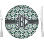 Geometric Circles 10" Glass Lunch / Dinner Plates - Single or Set (Personalized)