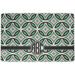 Geometric Circles Dog Food Mat w/ Monogram