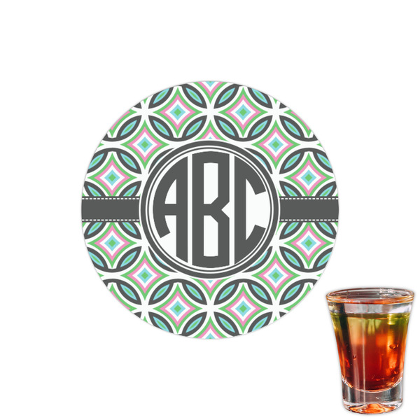 Custom Geometric Circles Printed Drink Topper - 1.5" (Personalized)