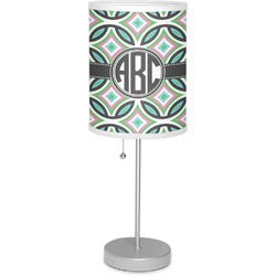Geometric Circles 7" Drum Lamp with Shade Polyester (Personalized)