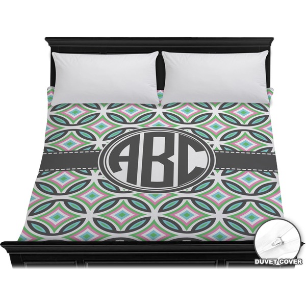 Custom Geometric Circles Duvet Cover - King (Personalized)