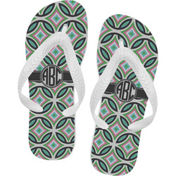 Geometric Circles Flip Flops - Large (Personalized)