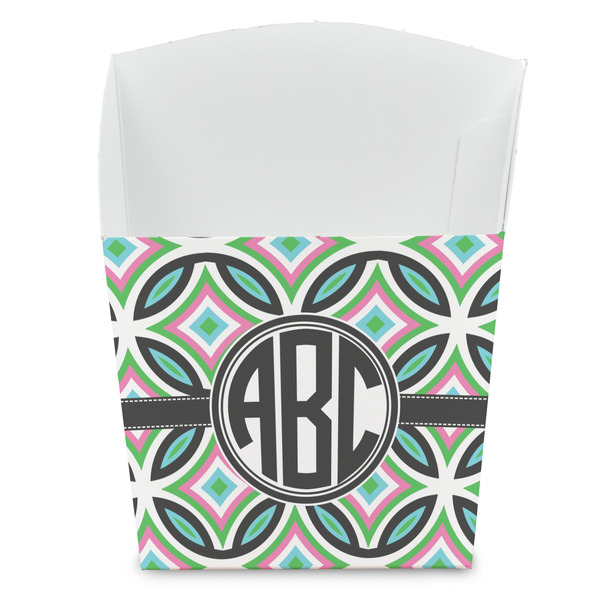 Custom Geometric Circles French Fry Favor Boxes (Personalized)