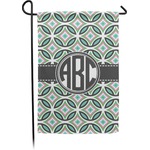 Geometric Circles Small Garden Flag - Double Sided w/ Monograms