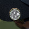 Geometric Circles Golf Ball Marker Hat Clip - Gold - On Hat