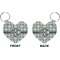 Geometric Circles Heart Keychain (Front + Back)