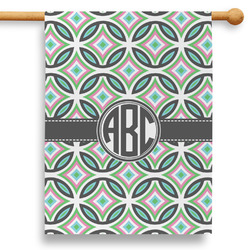 Geometric Circles 28" House Flag (Personalized)