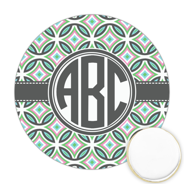 Custom Geometric Circles Printed Cookie Topper - 2.5" (Personalized)