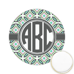 Geometric Circles Printed Cookie Topper - 2.15" (Personalized)