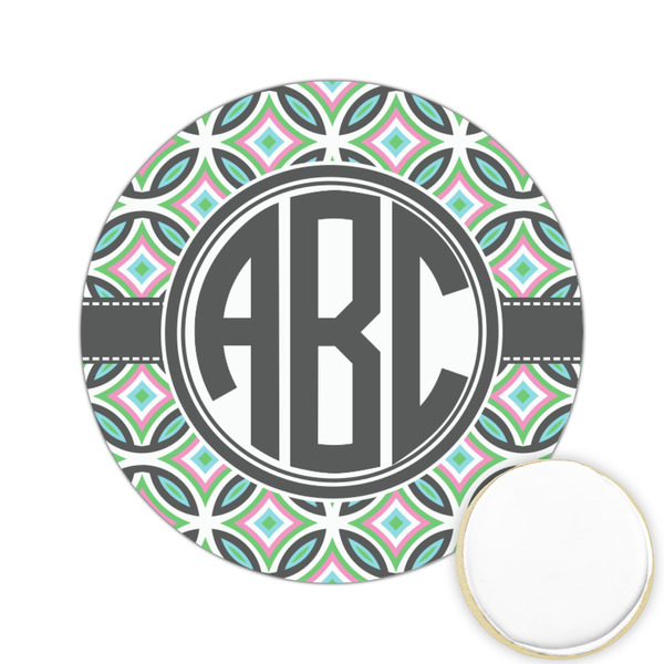 Custom Geometric Circles Printed Cookie Topper - 2.15" (Personalized)