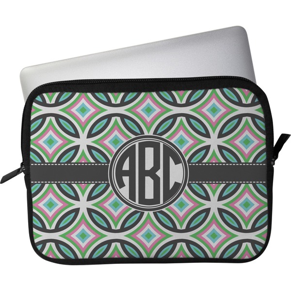 Custom Geometric Circles Laptop Sleeve / Case - 15" (Personalized)