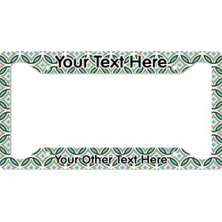 Geometric Circles License Plate Frame - Style A (Personalized)