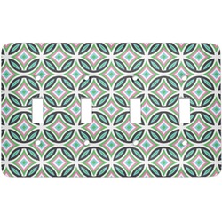 Geometric Circles Light Switch Cover (4 Toggle Plate)