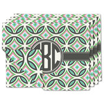 Geometric Circles Linen Placemat w/ Monogram