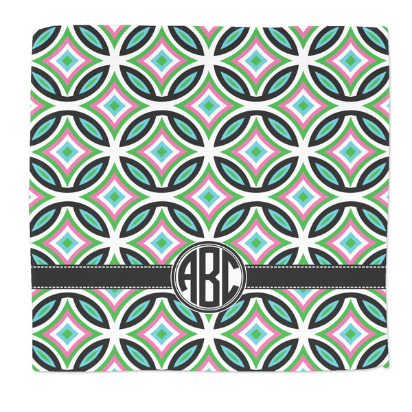 Custom Geometric Circles Microfiber Dish Rag (Personalized)