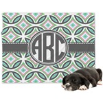 Geometric Circles Dog Blanket - Large (Personalized)