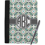 Geometric Circles Notebook Padfolio - Large w/ Monogram