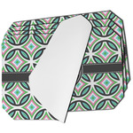 Geometric Circles Dining Table Mat - Octagon - Set of 4 (Single-Sided) w/ Monogram