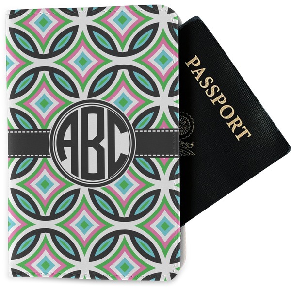 Custom Geometric Circles Passport Holder - Fabric (Personalized)