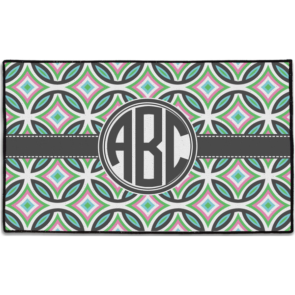 Custom Geometric Circles Door Mat - 60"x36" (Personalized)