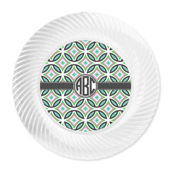 Geometric Circles Plastic Party Dinner Plates - 10" (Personalized)