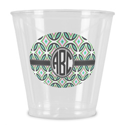 Geometric Circles Plastic Shot Glass (Personalized)