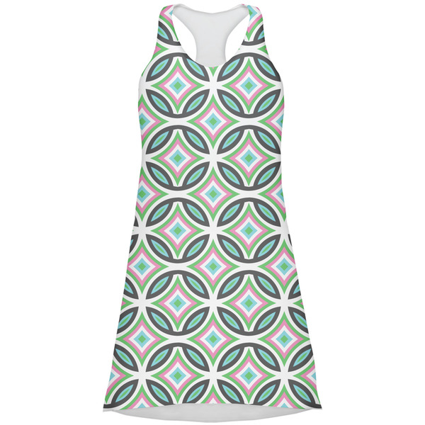 Custom Geometric Circles Racerback Dress - Medium