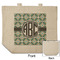 Geometric Circles Reusable Cotton Grocery Bag - Front & Back View