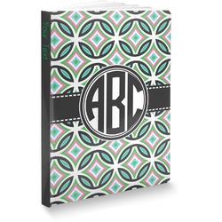 Geometric Circles Softbound Notebook (Personalized)