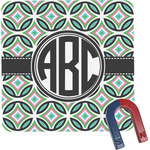 Geometric Circles Square Fridge Magnet (Personalized)