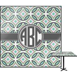 Geometric Circles Square Table Top - 30" (Personalized)