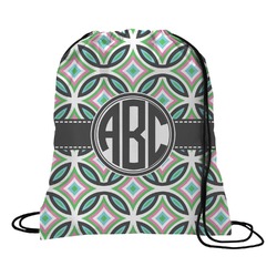 Geometric Circles Drawstring Backpack - Large (Personalized)