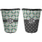 Geometric Circles Trash Can Black - Front and Back - Apvl